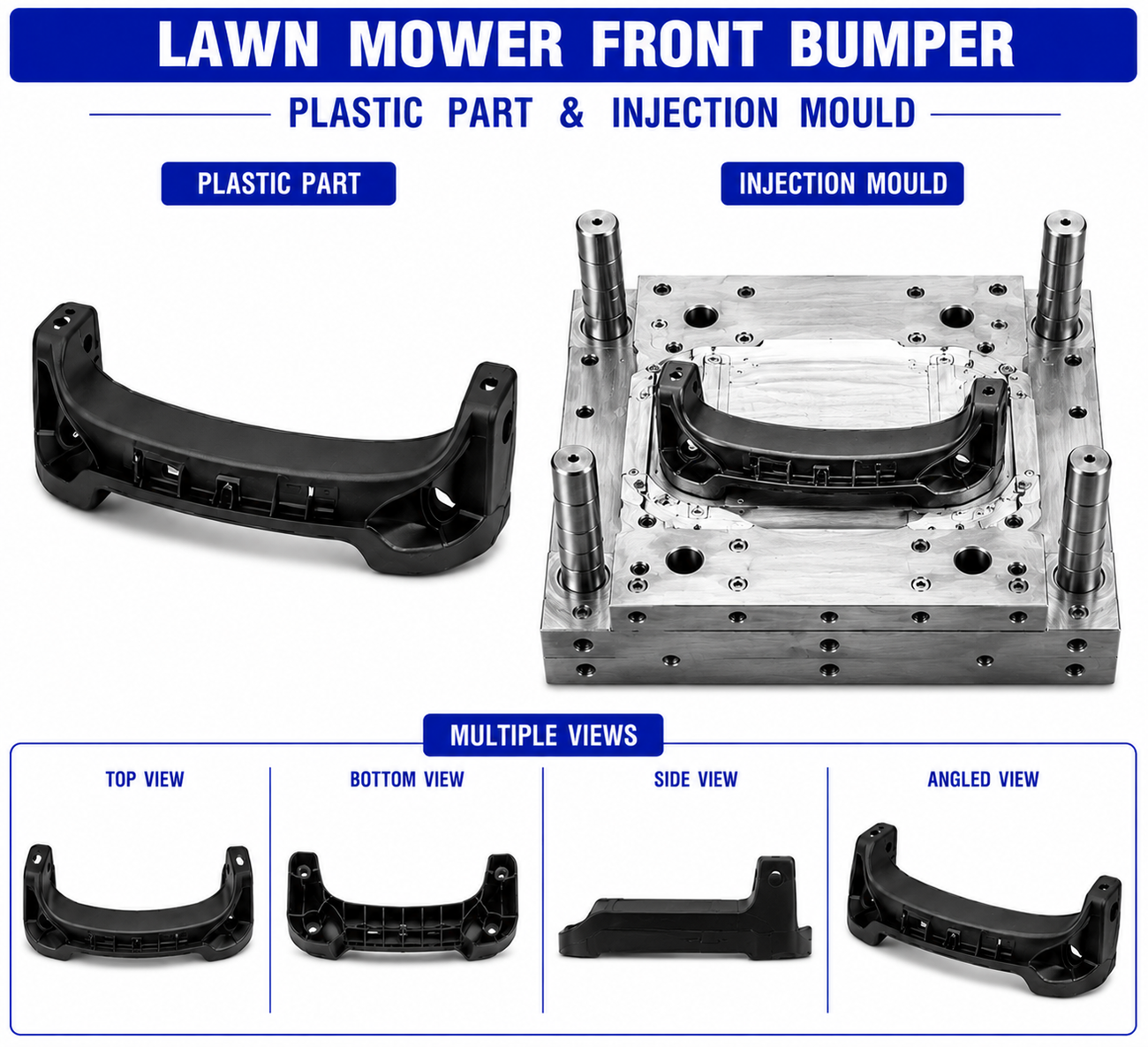 Lawn Mower Plastic Front Bumper Mould and Moulding Services
